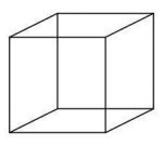 Куб Неккера: куб проволочного каркаса создает иллюзию восприятия его глубины.